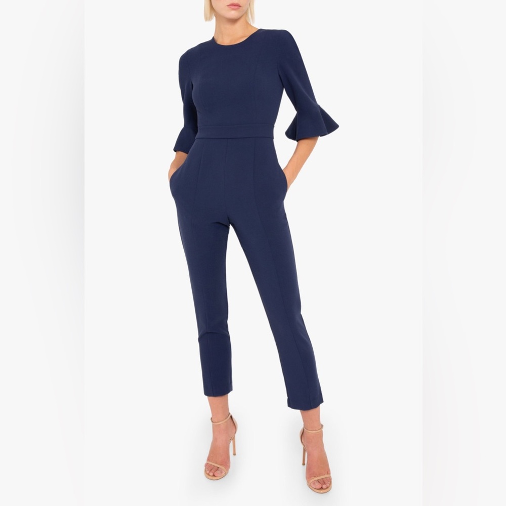 NWT Black Halo Brooklyn Navy Blue Jumpsuit